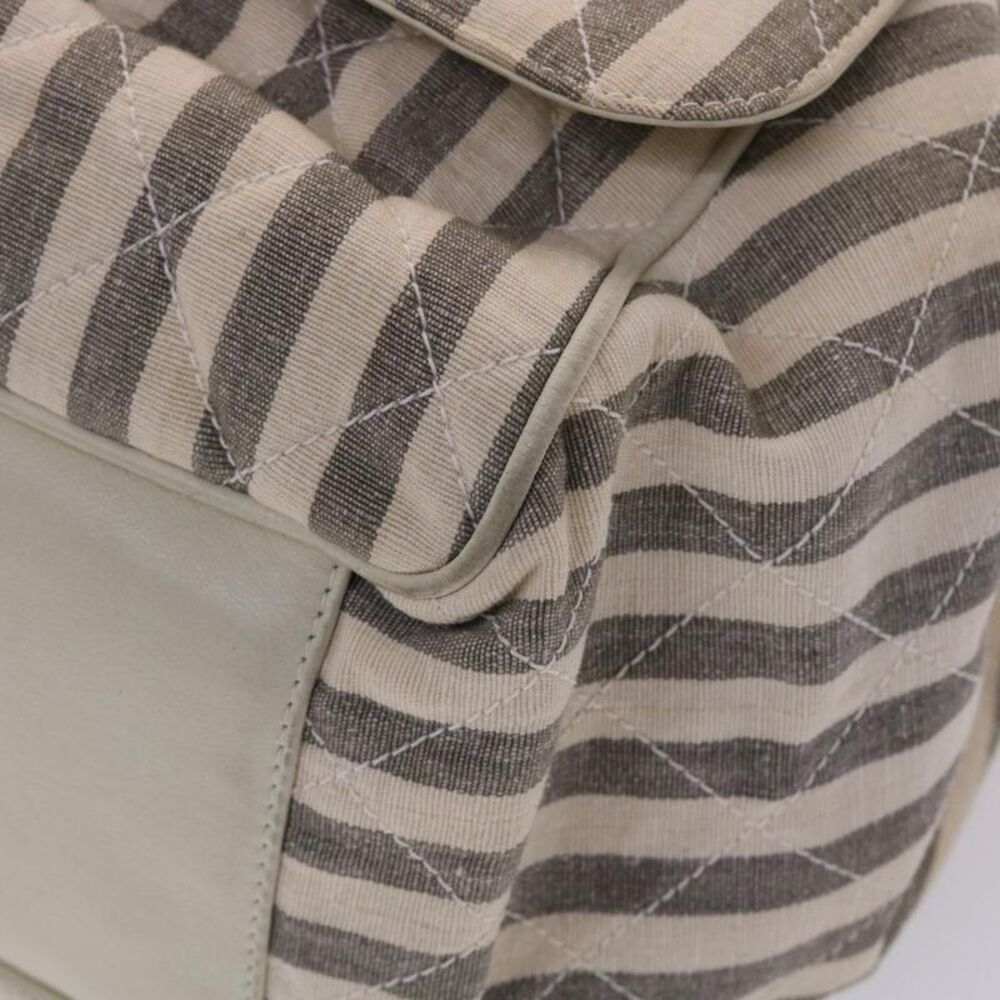 Chanel Matelassé White Canvas Shoulder Bag (Pre-Owned) - Picture 11 of 16